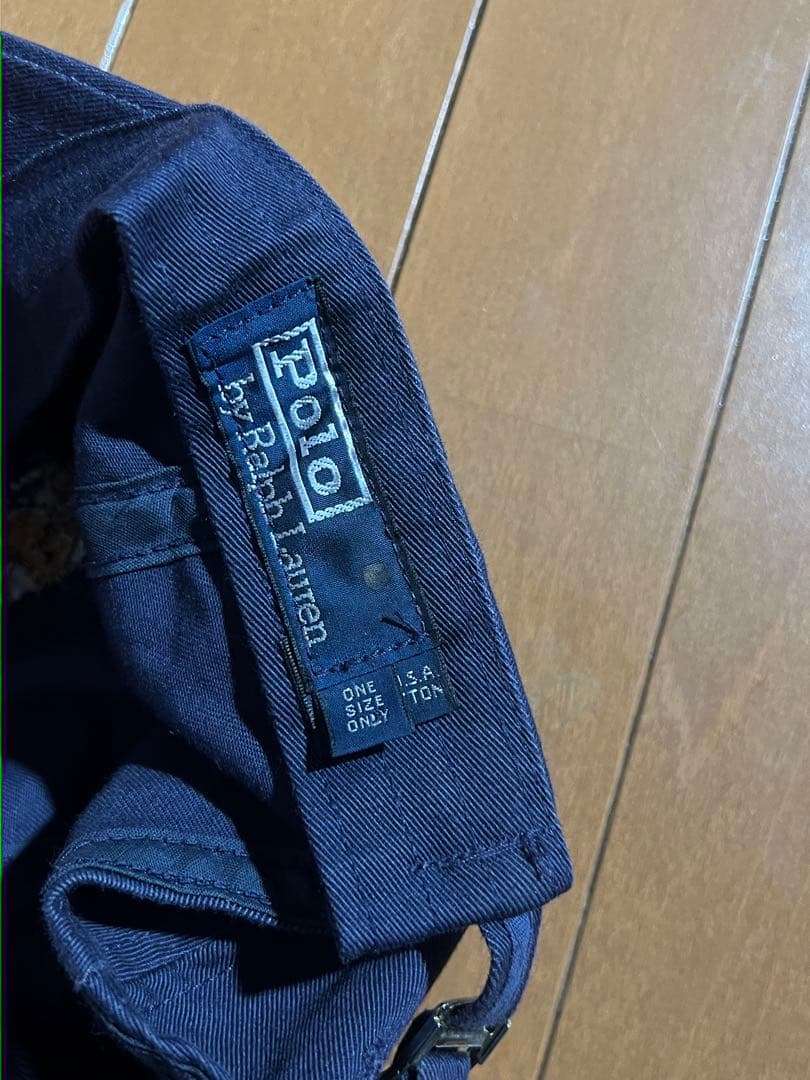 希少USA製Polo by Ralph Lauren ポロベア ネイビーキャップ