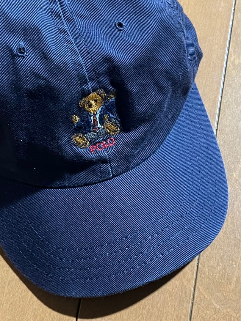 希少USA製Polo by Ralph Lauren ポロベア ネイビーキャップ