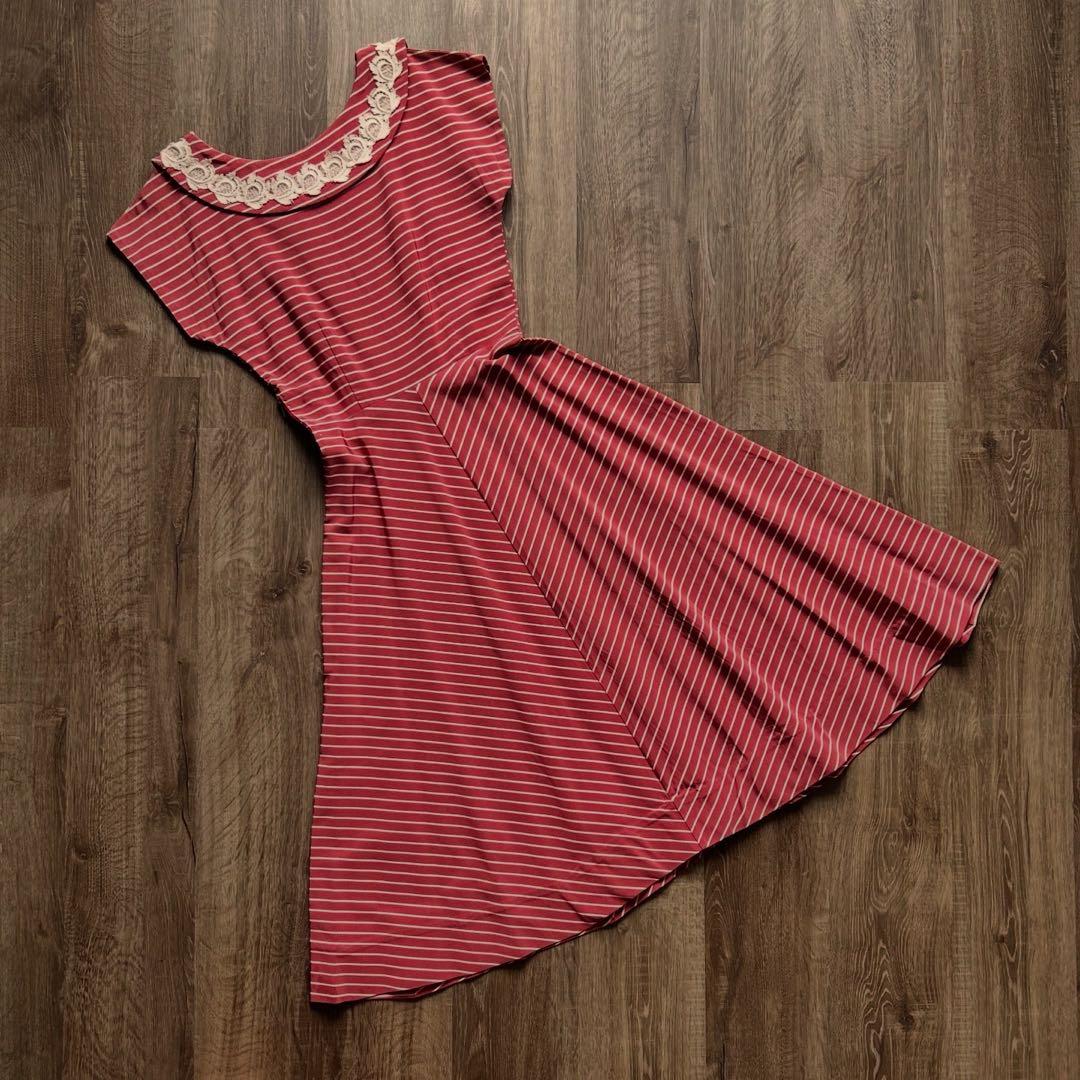 ワンピース 1940s French vintage grosgrain dress