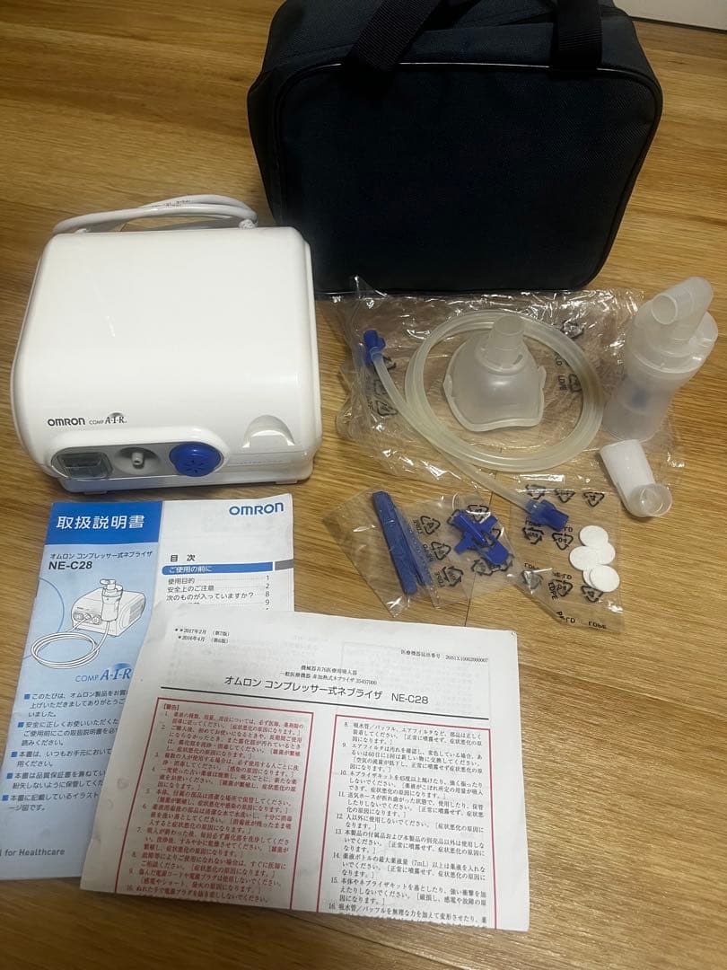 美品OMRON コンプレッサー式吸入器 NE-C28　オムロン　ネブライザー