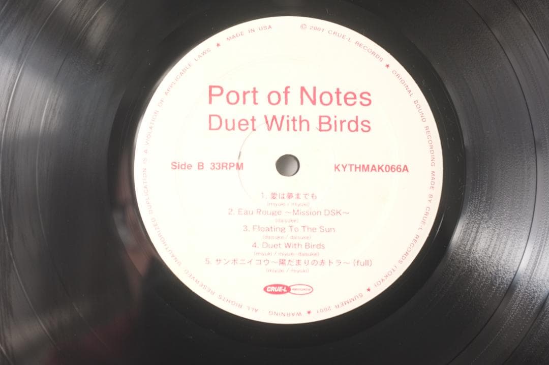 PORT OF NOTES / Duet With Birds限定盤7インチ付
