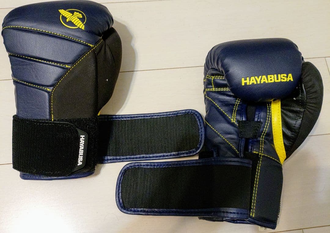 HAYABUSA ボクシンググローブ 12oz ネイビー/イエロー