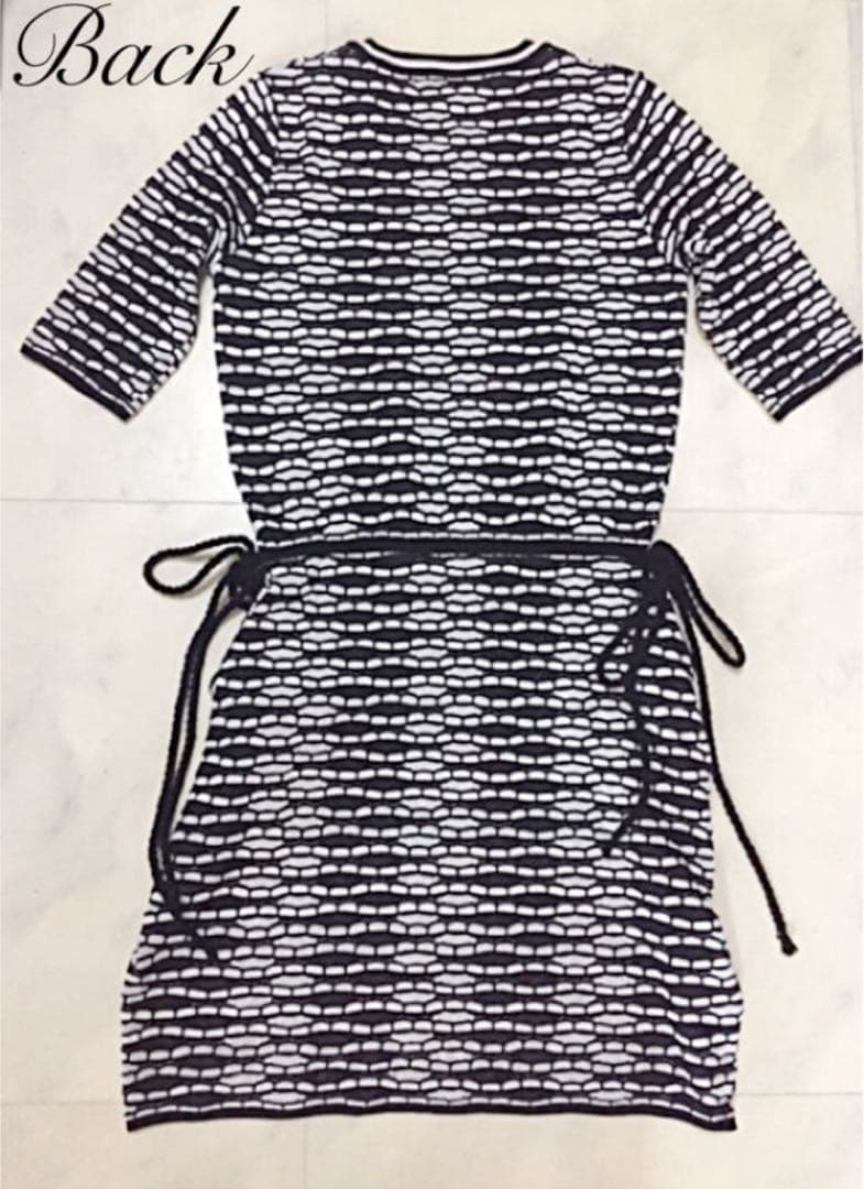 ★美品　M MISSONI Mミッソーニ ニットサイドリボンワンピース