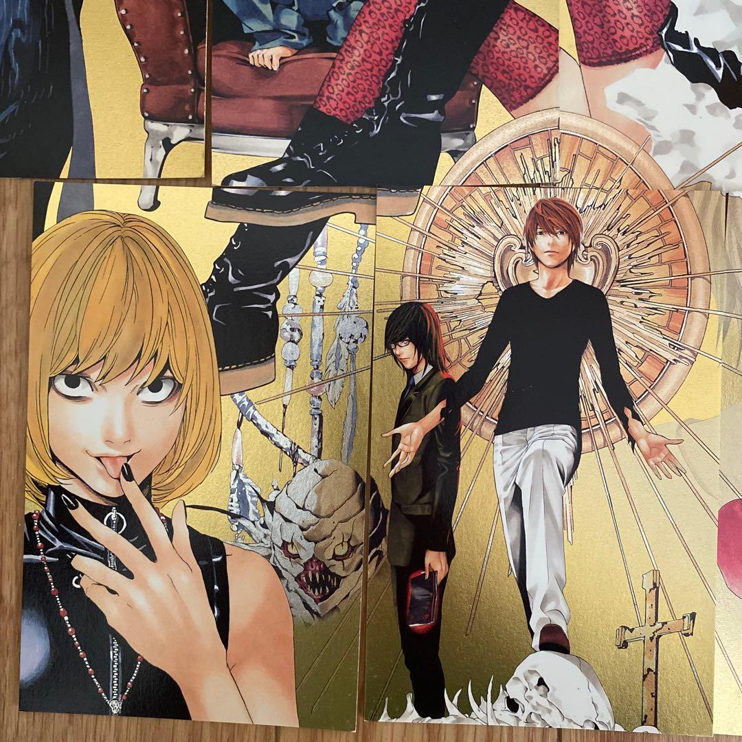 デスノート 文庫版 漫画 1〜7(全巻)+ポストカード 7枚 セット　中古品