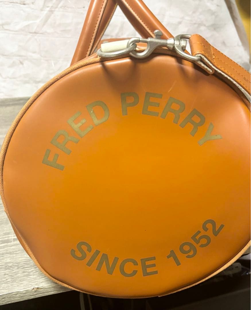 【美品♪】FRED PERRY フレッドペリー ボストンバッグ 2WAYブラウン