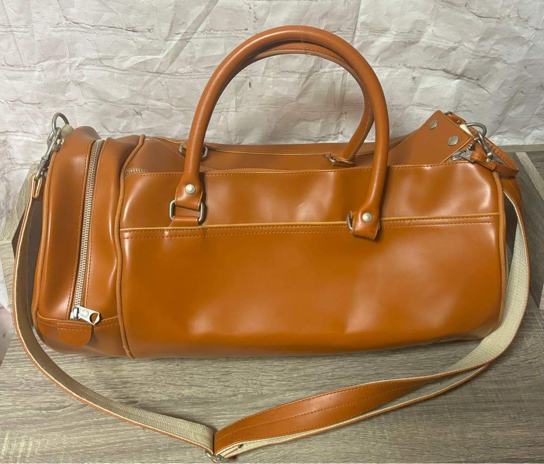 【美品♪】FRED PERRY フレッドペリー ボストンバッグ 2WAYブラウン