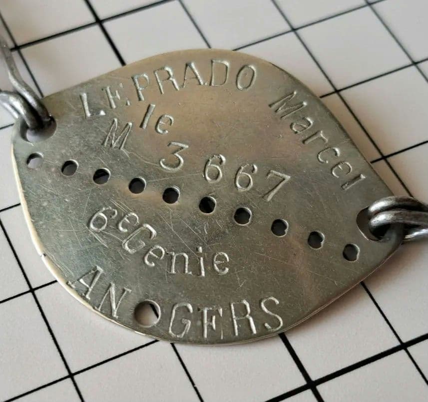 【全長17.5cm】フランス軍 WW2 ミリタリー ドッグタグ ブレスレット