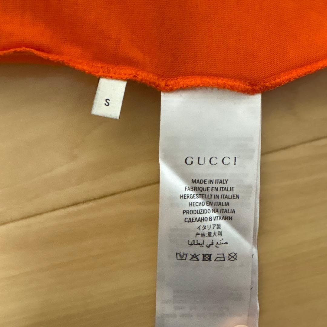 GUCCI ラグラン タイガープリントTシャツ オレンジ