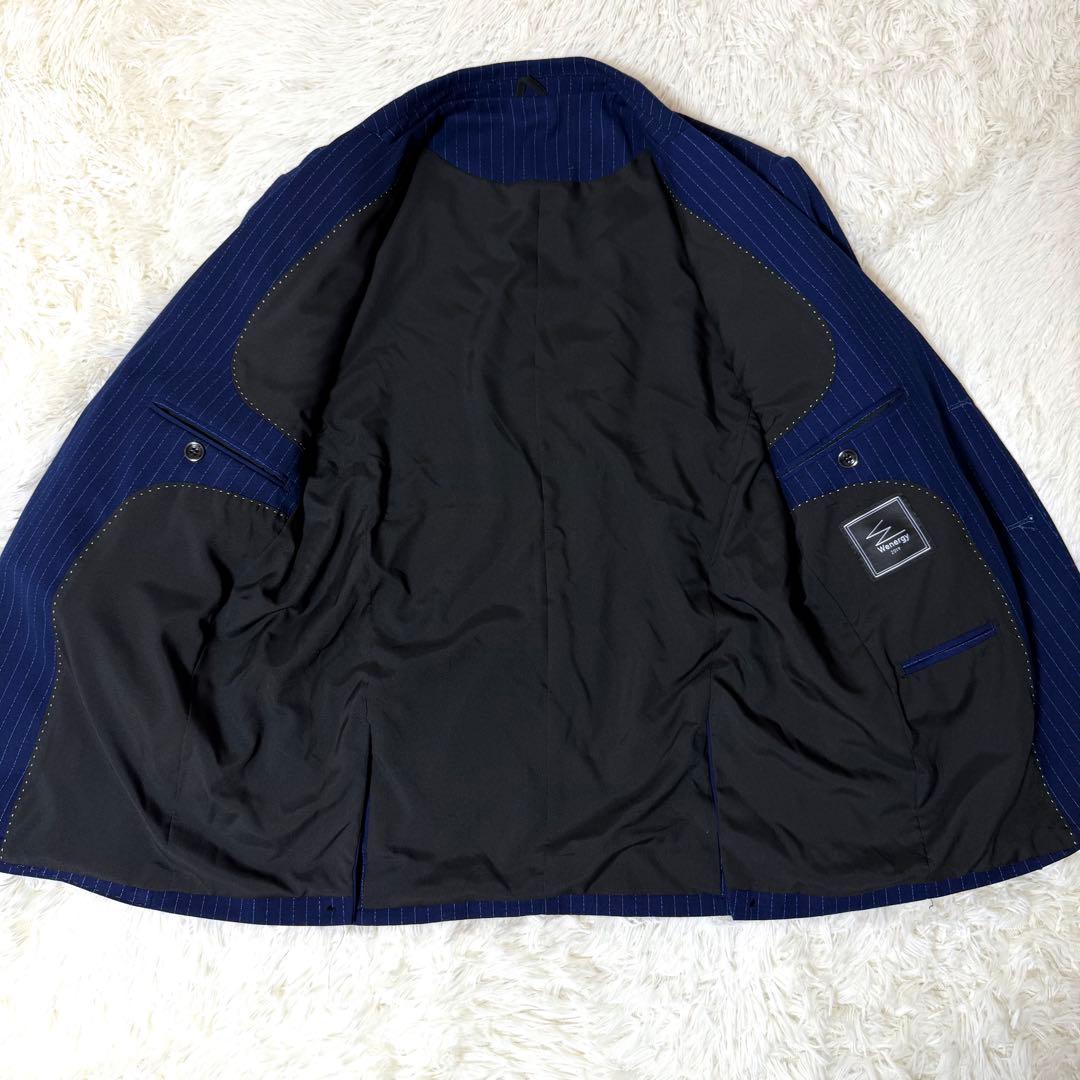 Wenergy 3ピース セットアップ スーツ ネイビー ストライプ 2XL