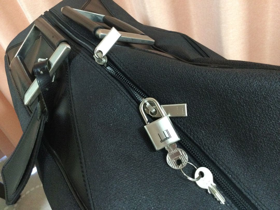 良品 Dunhill ダンヒル PVCレザー 鍵付2way ボストン バッグ