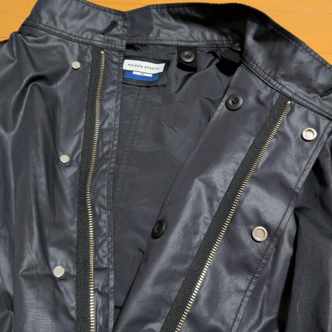 MAISON SPECIAL シャイニープライム オーバーモッズコート ブラック