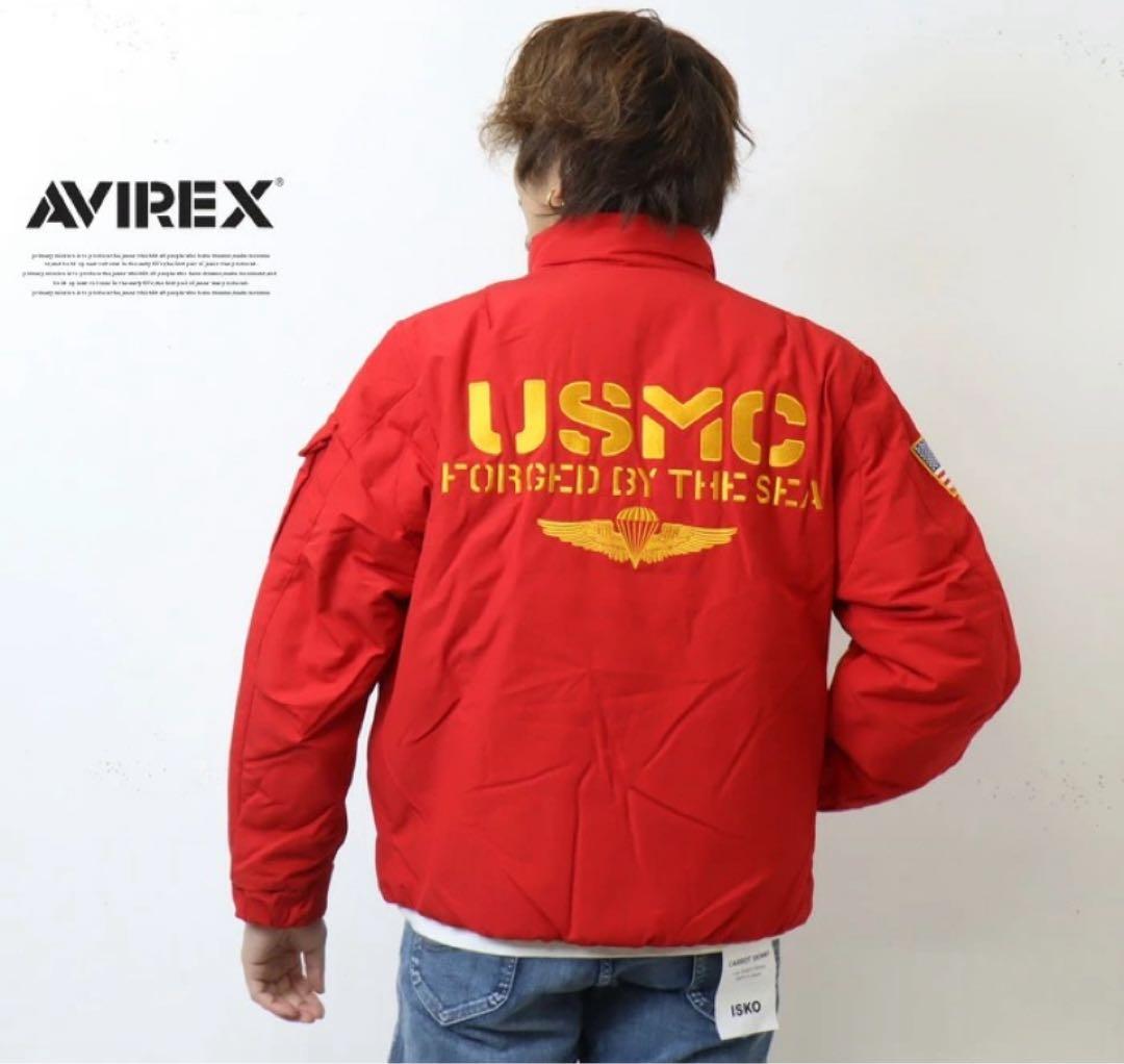 ス*ダ様 美品AVIREX USMC ジャンパー レッド