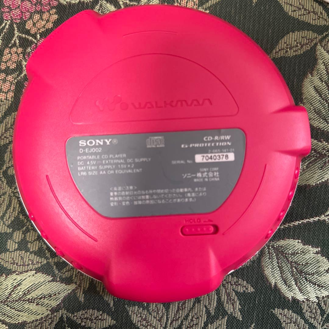 SONY　WALKMAN　ポータブルCDプレイヤー　D-EJ002 ピンク