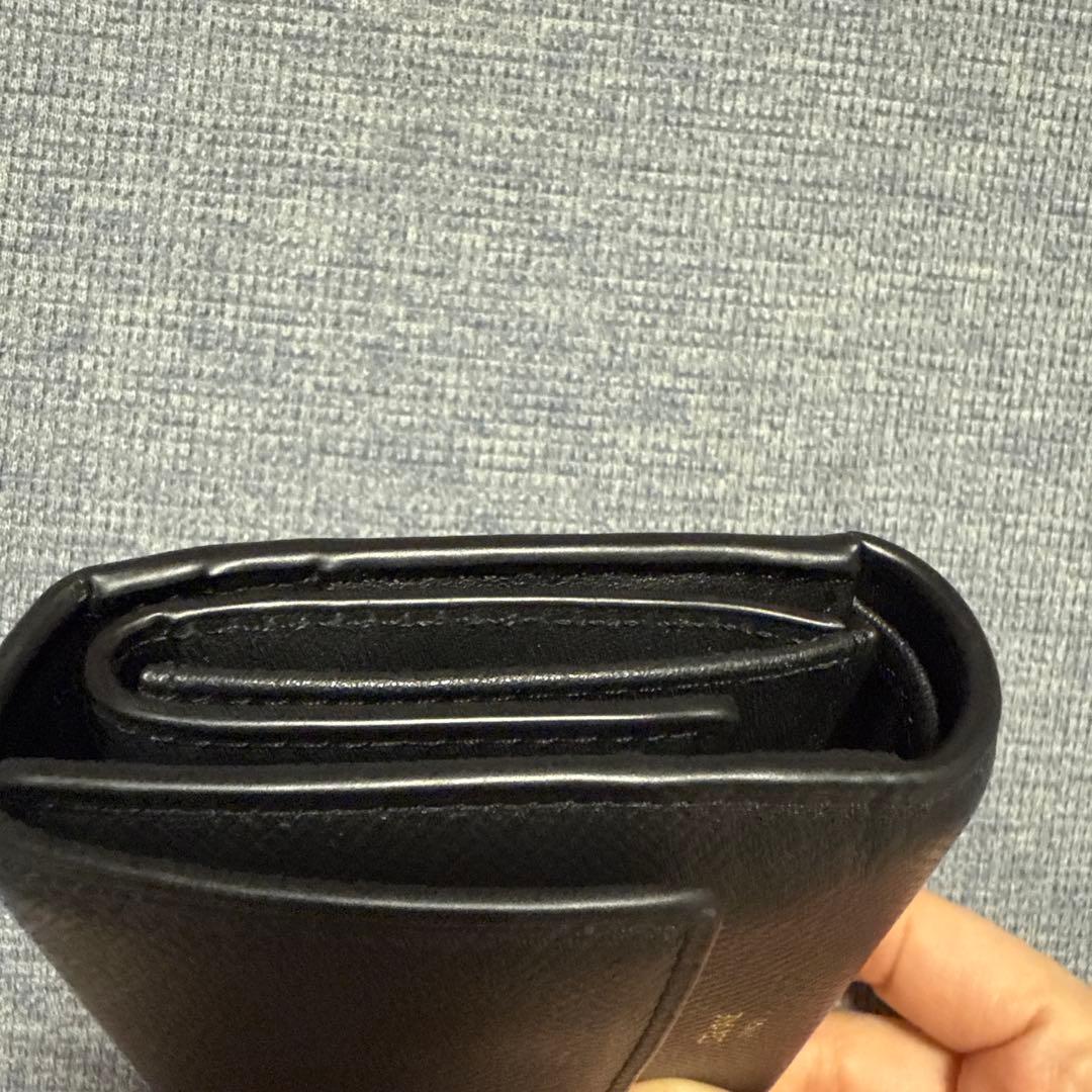 CELINE ブラックレザー 三つ折り財布