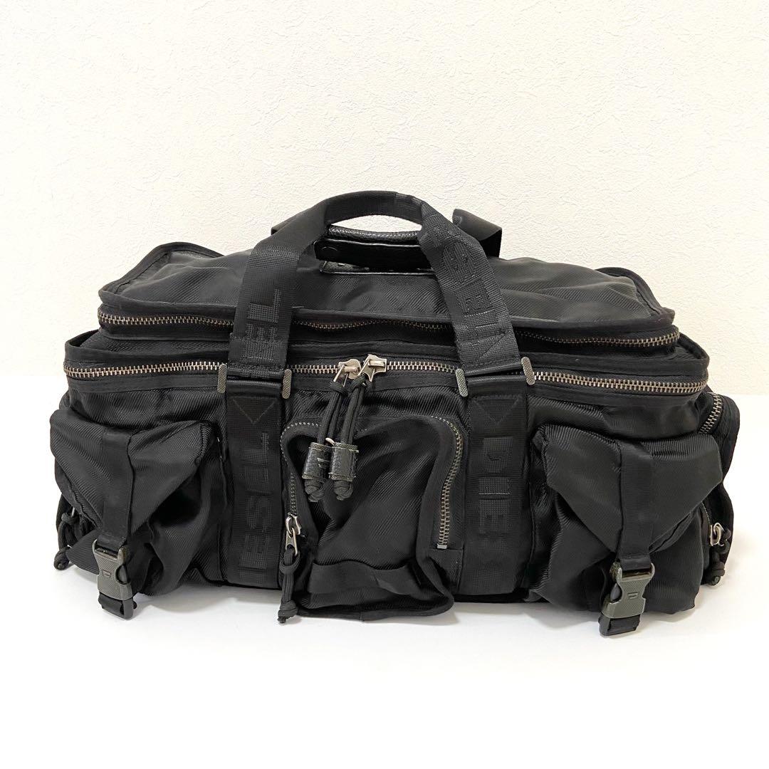 Y2K 2way archive DIESEL ボストンバッグ　大容量　ロゴ金具