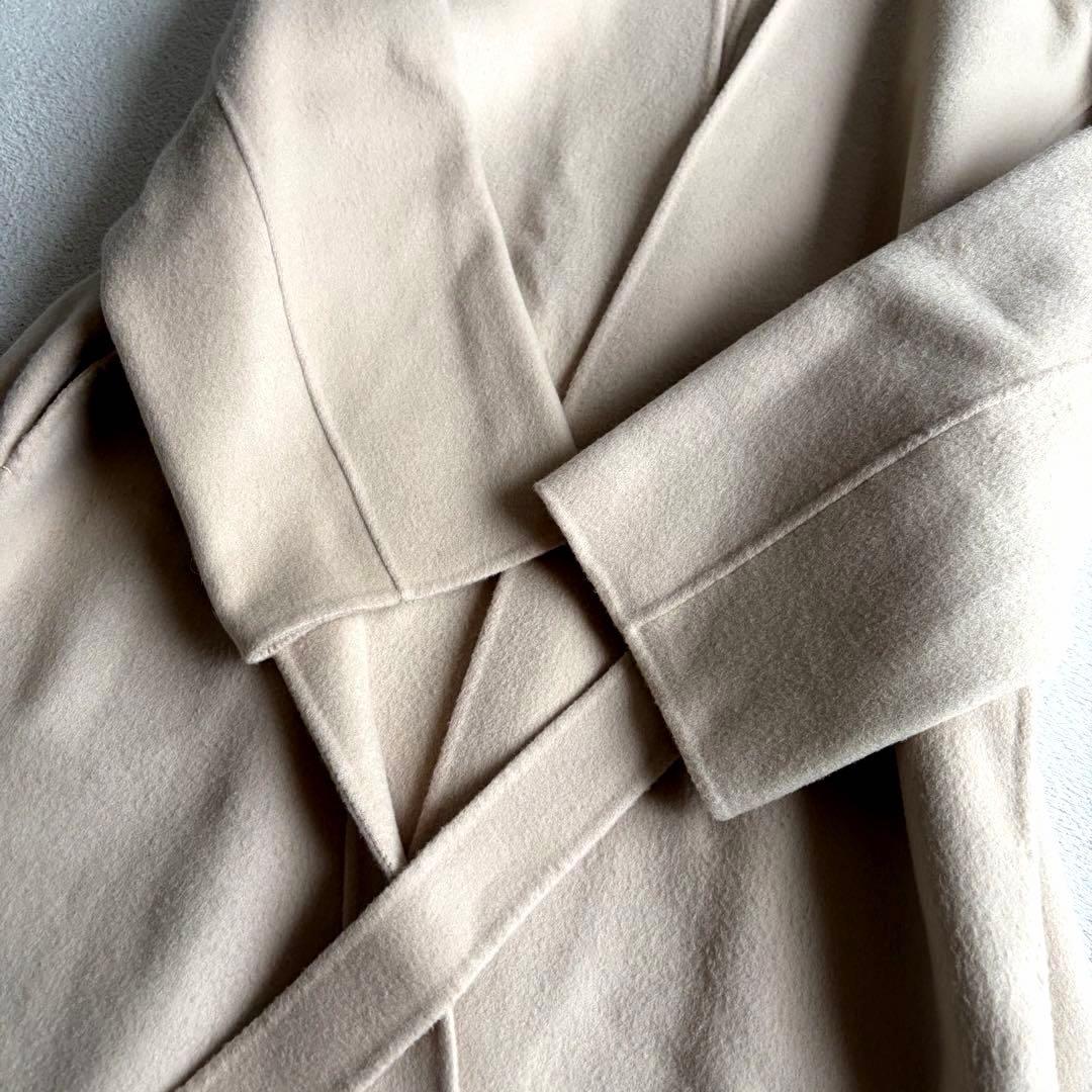 てく IENA MANTECOダブルフェイスコート 毛混 ベージュ20AW