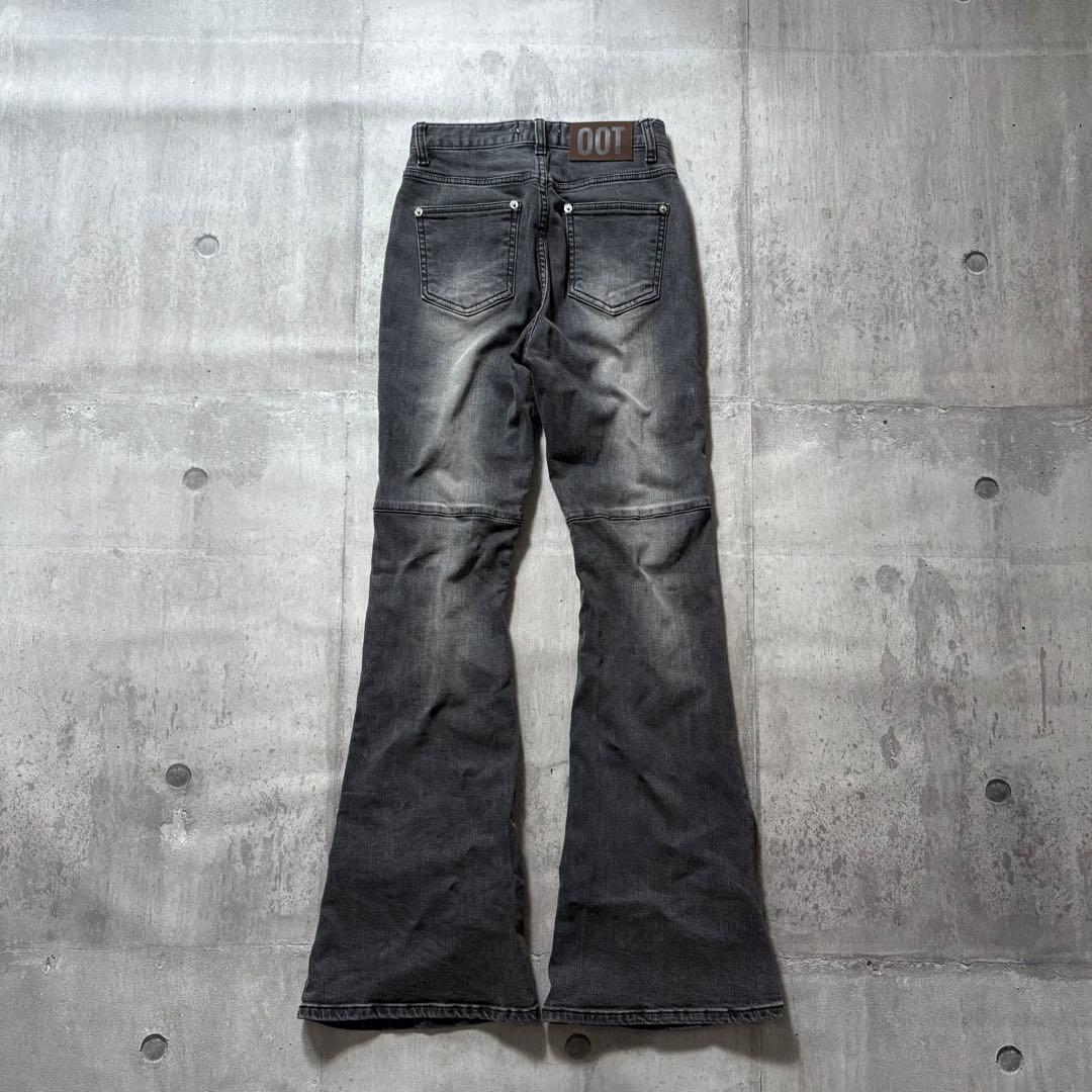 パンツ y2k black denim flare pants boots cut