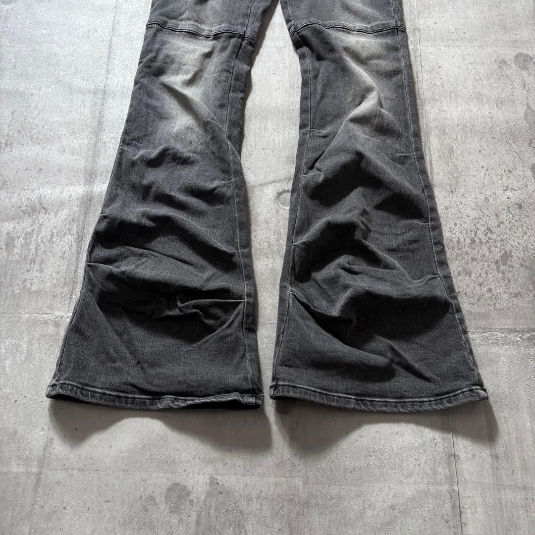 パンツ y2k black denim flare pants boots cut