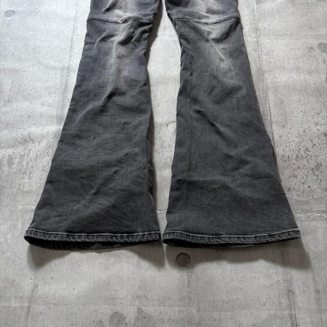 パンツ y2k black denim flare pants boots cut