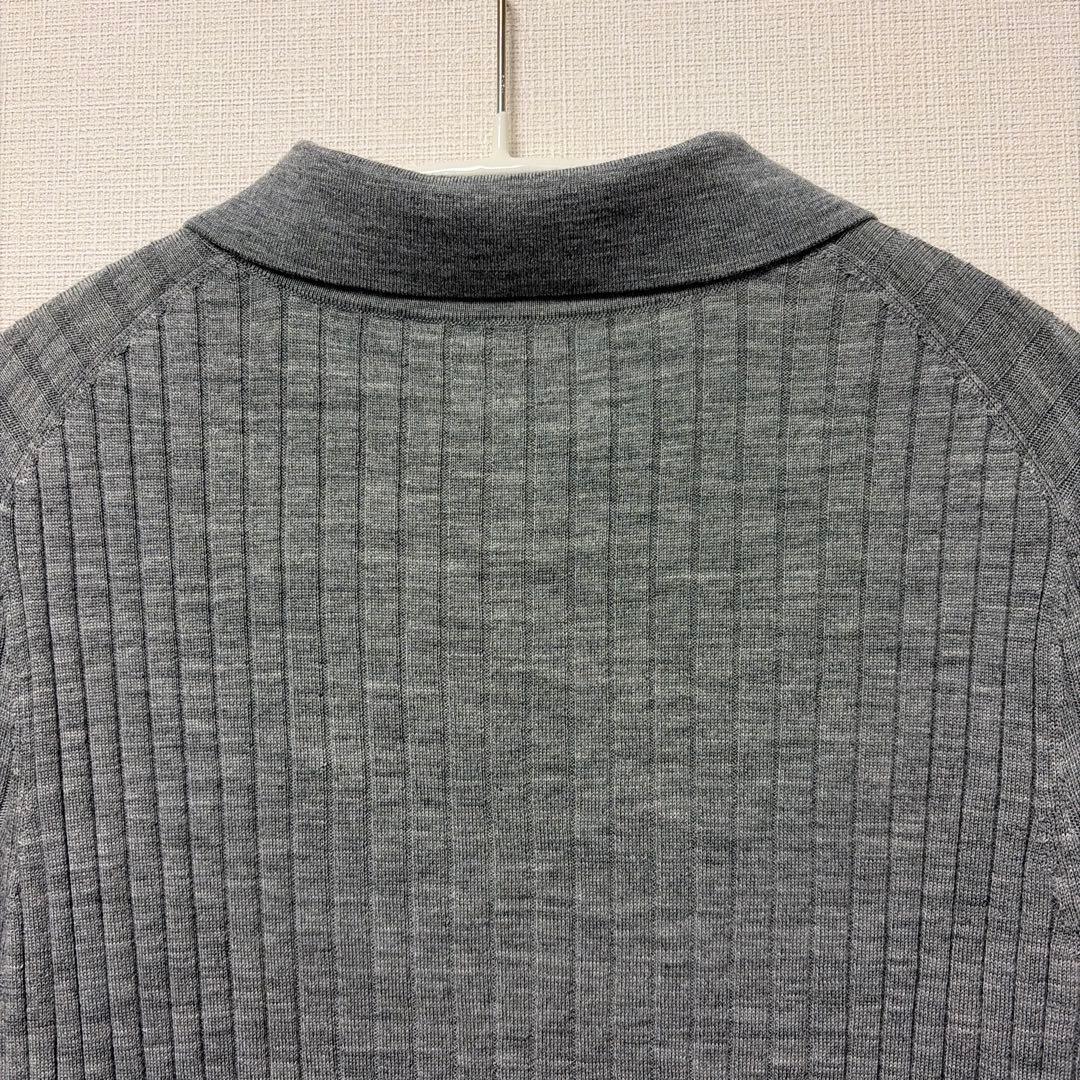 美品 Deuxieme Classe ポロシャツニット カーディガン グレー