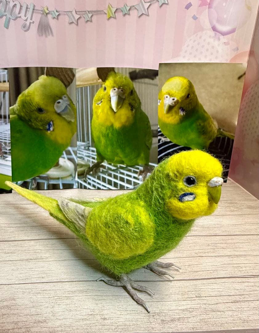 ピコページ　羊毛フェルト　ちょこっとリアル可愛い愛鳥オーダー品　鳥