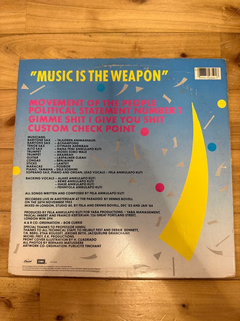 LP FLEA ANIKULAPO KUTI Egypt ‘80 LIVE