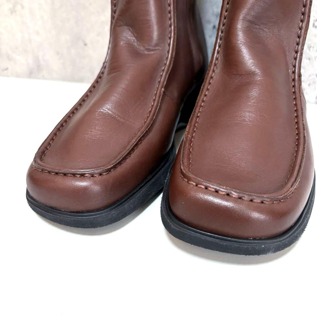 新品タグ【Clarks】クラークス ショートブーツ ブラウン 23cm レザー