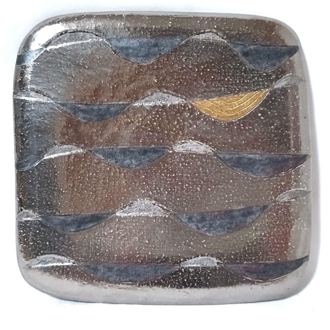 未使用品　市川良夫　iZikawa ヨシオ　音律皿　金　銀　芸術品　美術品