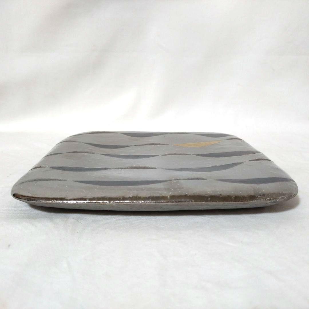 未使用品　市川良夫　iZikawa ヨシオ　音律皿　金　銀　芸術品　美術品