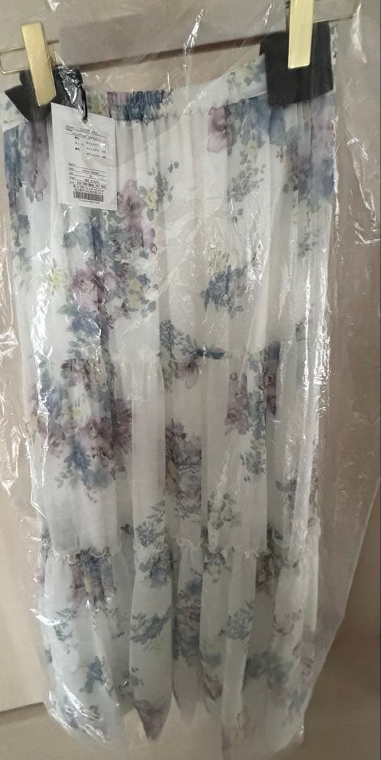 スカート Herlipto Isaline Floral Tiered Skirt M