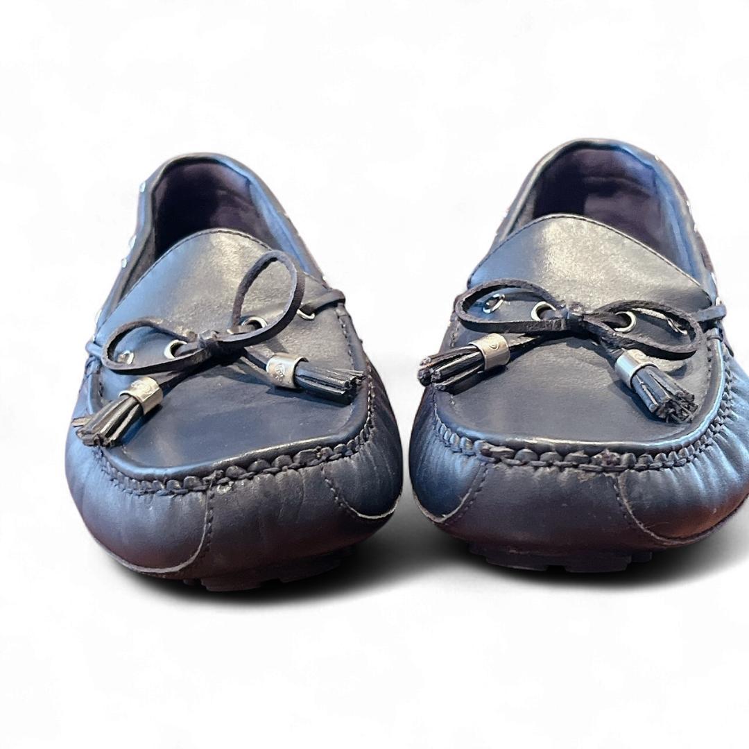COLE HAAN ドライビングシューズ ネイビー 本革 タッセルローファー