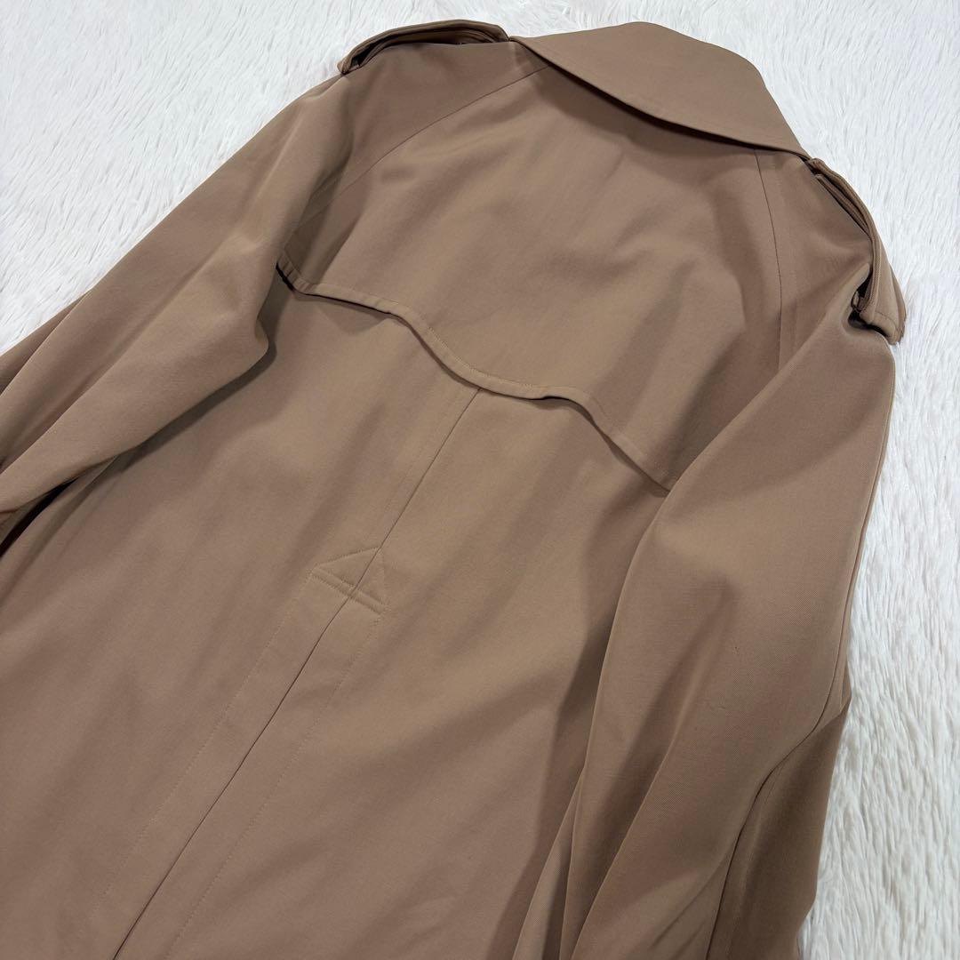 極美品 バーバリーズ トレンチコート ダブル ウール ライトブラウン
