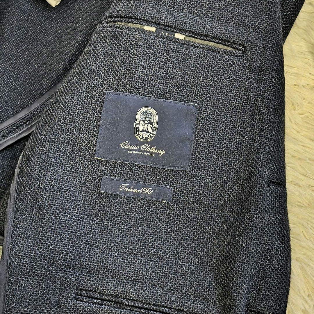 ♠トシ【ランズエンド】✨美品　テーラードジャケット　紺　AB6　XL