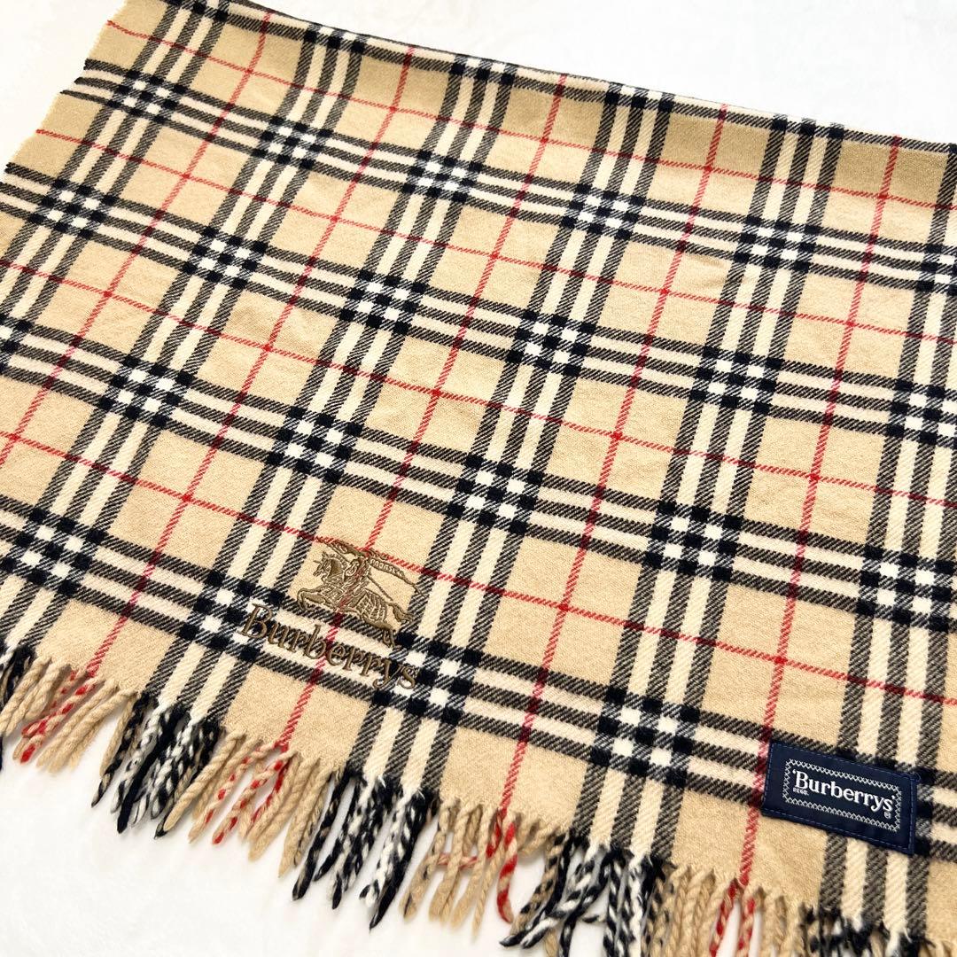極美品★BURBERRY バーバリー ひざ掛け マフラー ノバチェック ウール