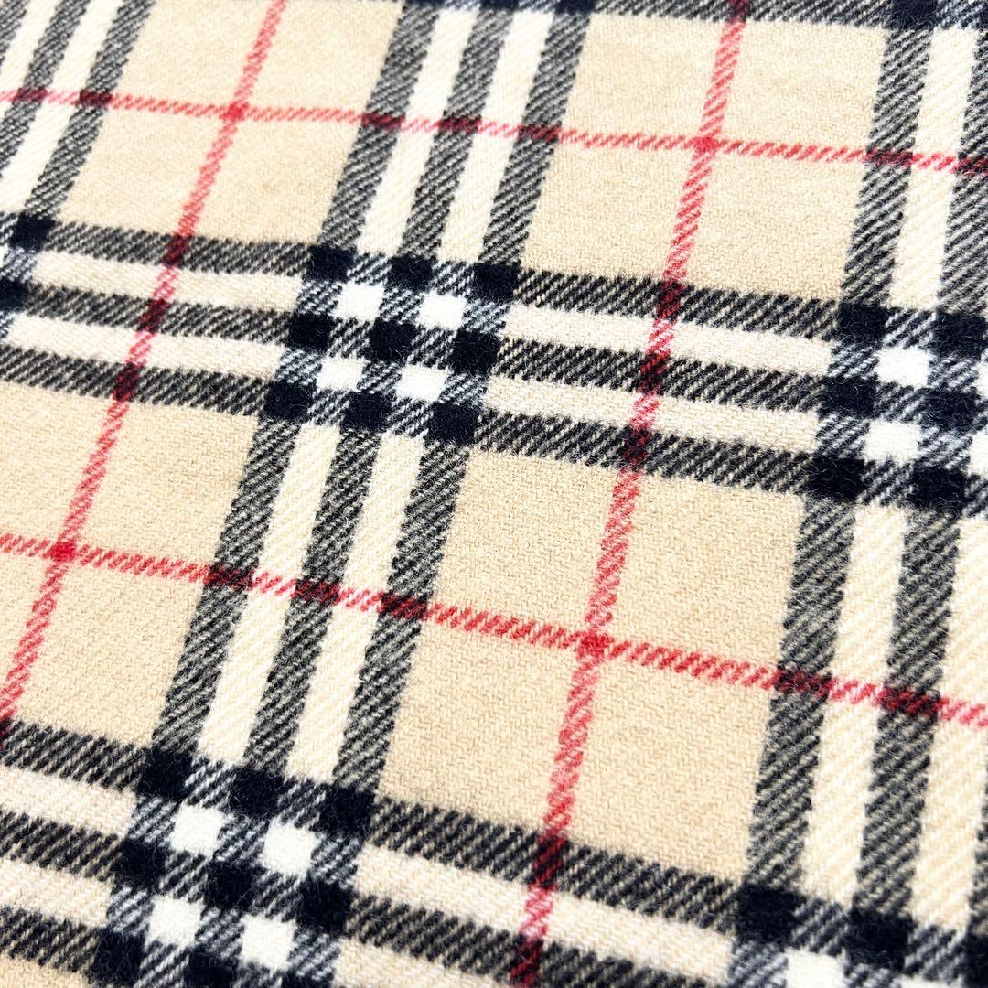 極美品★BURBERRY バーバリー ひざ掛け マフラー ノバチェック ウール