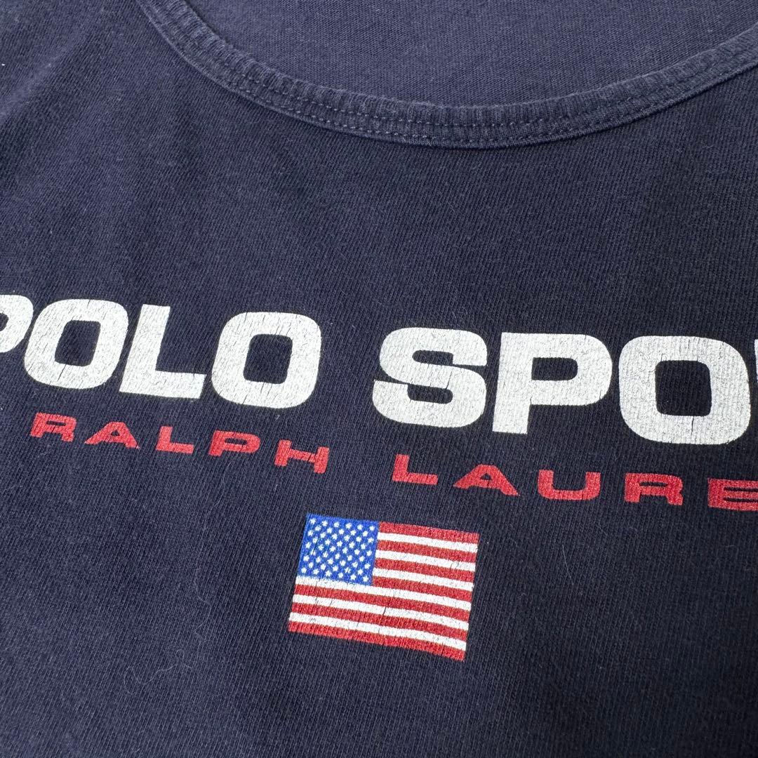 POLO SPORT ラルフローレン センターロゴ タンクトップ XL ネイビー