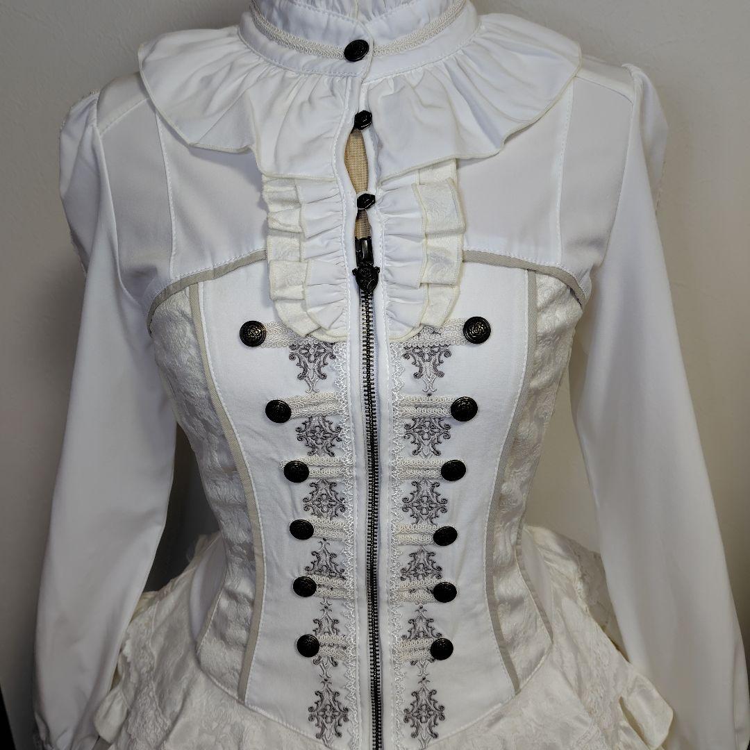 【極美品】 OZZ ONESTE ナポレオン風ワンピース ホワイト