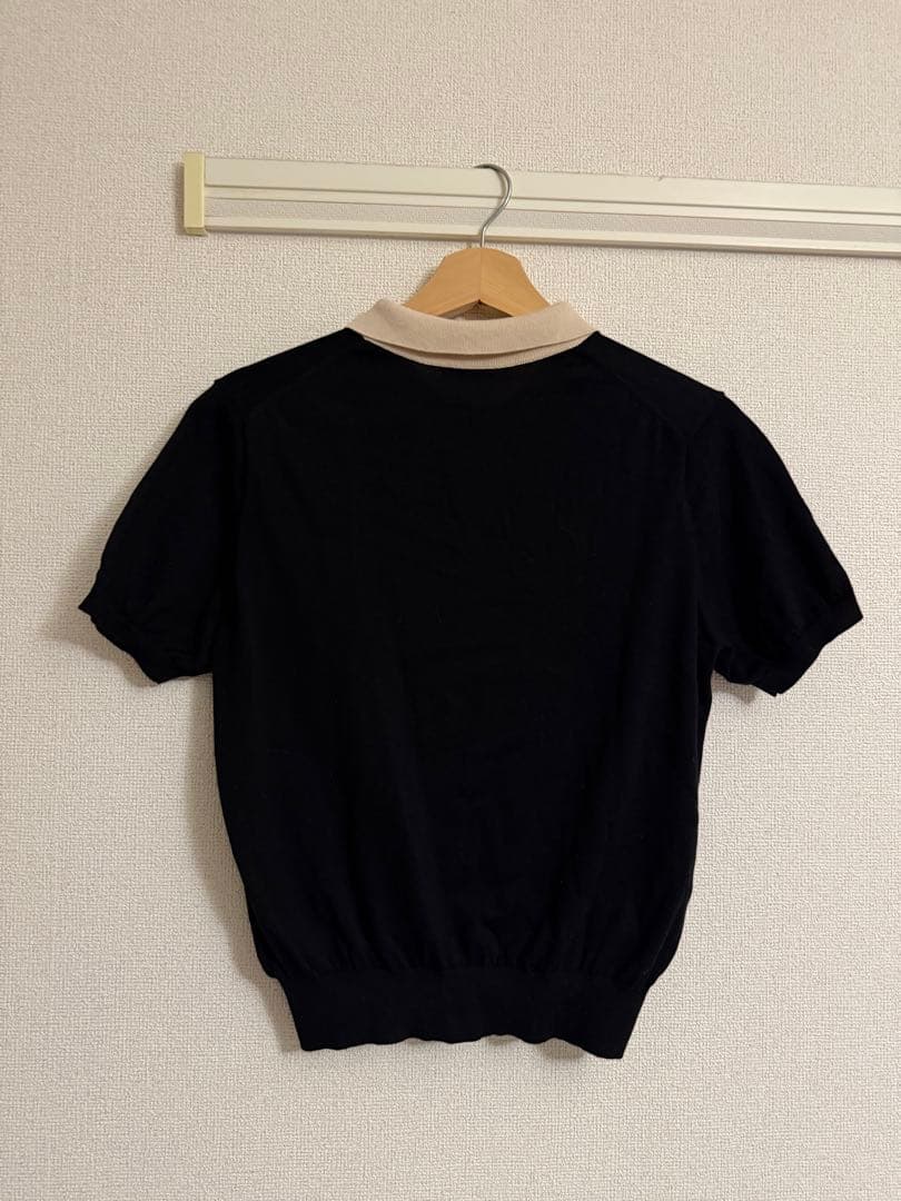 【Steven Alan】バイカラー ポロカラーニット