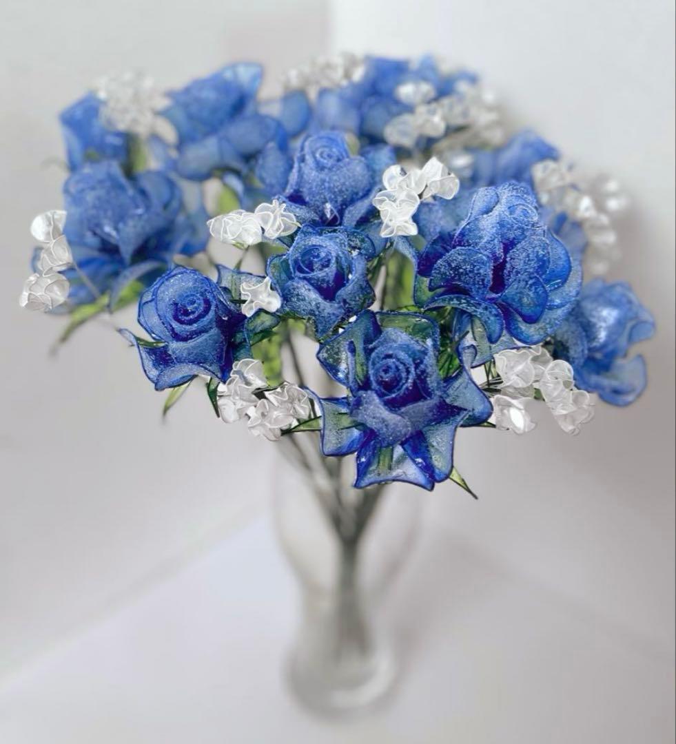 アメリカンフラワー　ディップフラワーNO、161（薔薇・かすみ草）