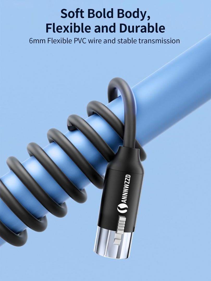 ANNNWZZD XLR-1/4 TRS-XLRケーブル 3m 2本セット