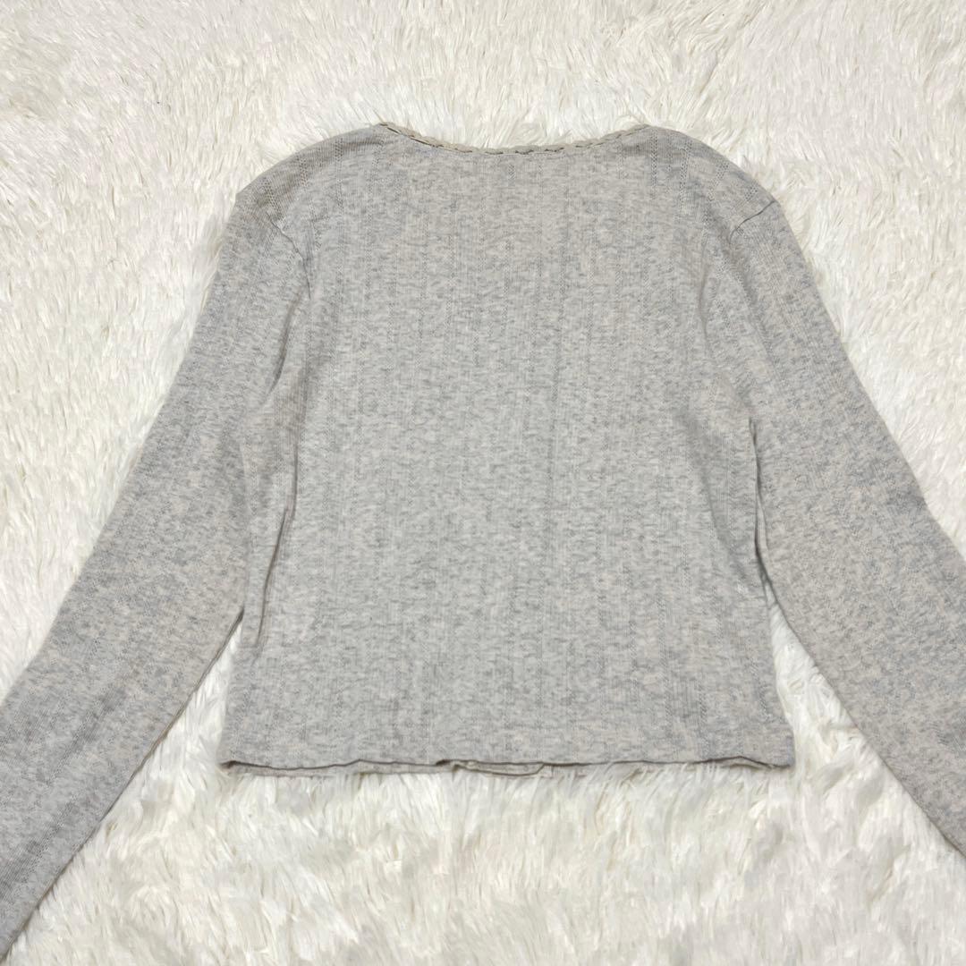 ✨極美品✨ SEA シー EYELET RIBBED CARDIGAN