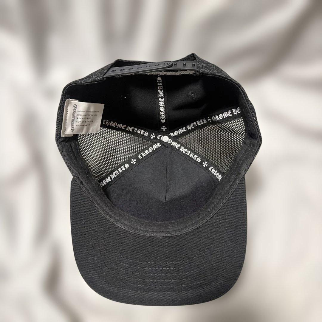 Chrome Hearts ブラック花柄キャップ