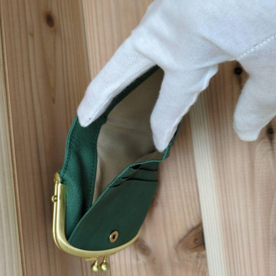 新品　未使用品　ズッケロ 財布 がま口 本革 花 コンパクト 日本製 レディース