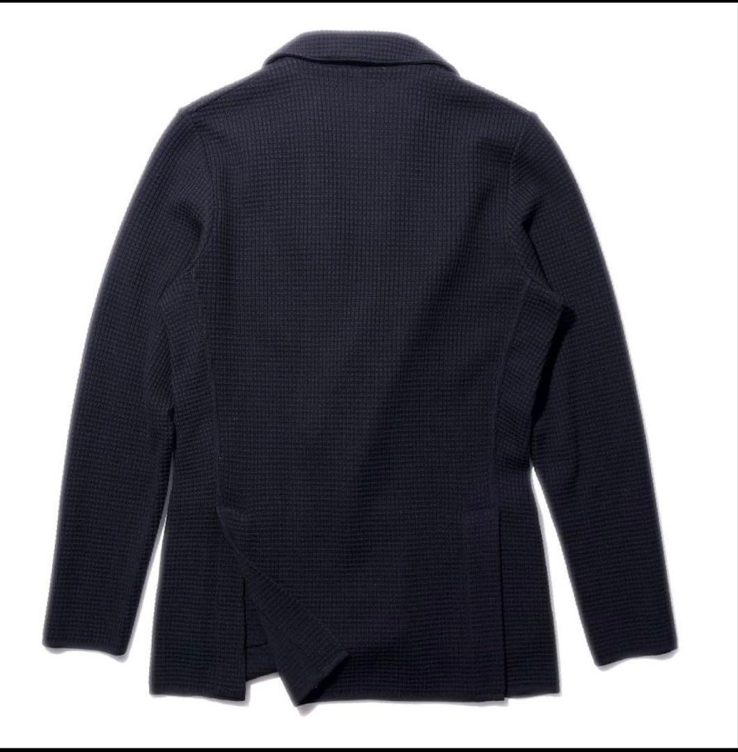 【26年1月購入】LARDINI ワッフル ニットジャケット 黒　S（M相当）