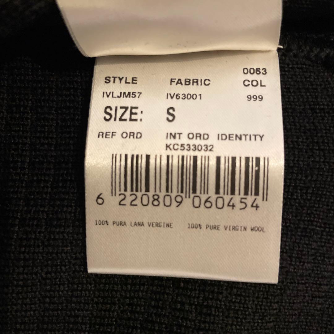 【26年1月購入】LARDINI ワッフル ニットジャケット 黒　S（M相当）