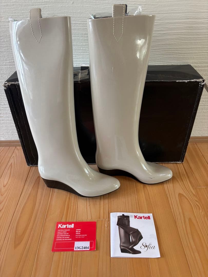Kartell長靴 レインブーツ　定価27000円　梅雨24.5cm ほぼ未使用