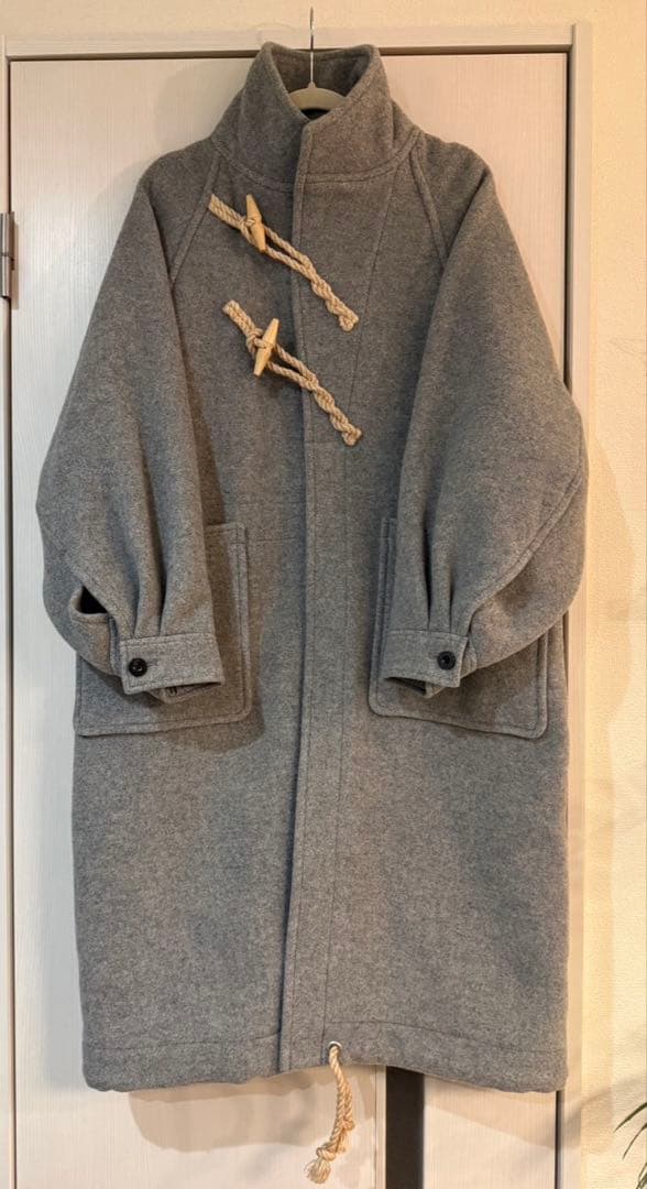 HYKE ハイク ダッフルコート ロング タグ付き グレー 美品