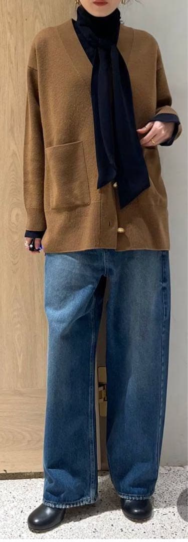 curensology2024FW アッシュクウールカーディガン　キャメル54