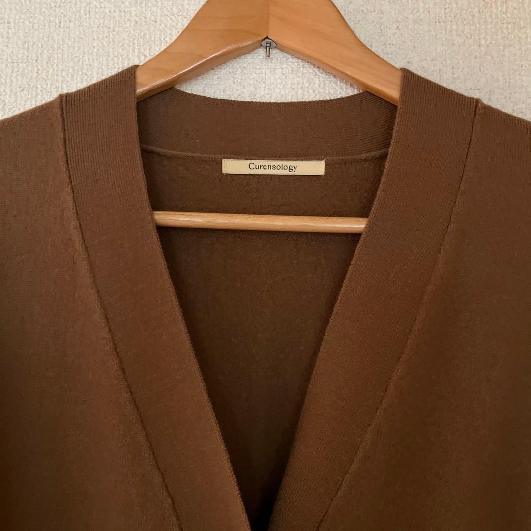 curensology2024FW アッシュクウールカーディガン　キャメル54