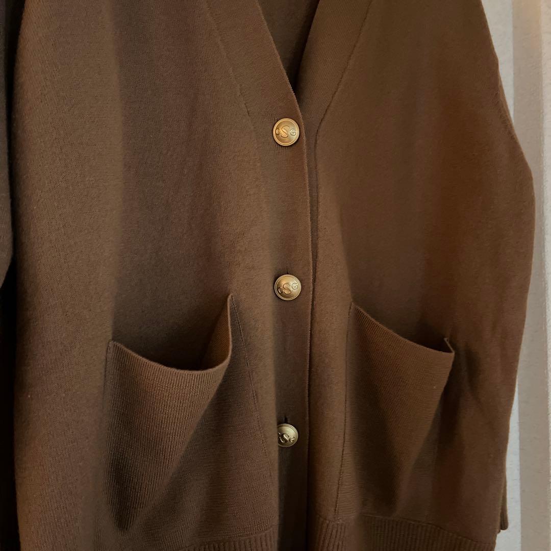 curensology2024FW アッシュクウールカーディガン　キャメル54